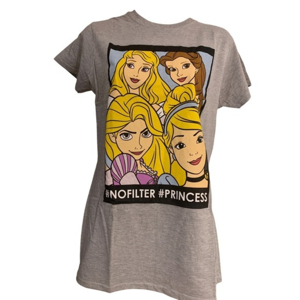 Disney Princess Girls New  XL Graphic T-Shirt Gray‎ Vanilla Underground 2016